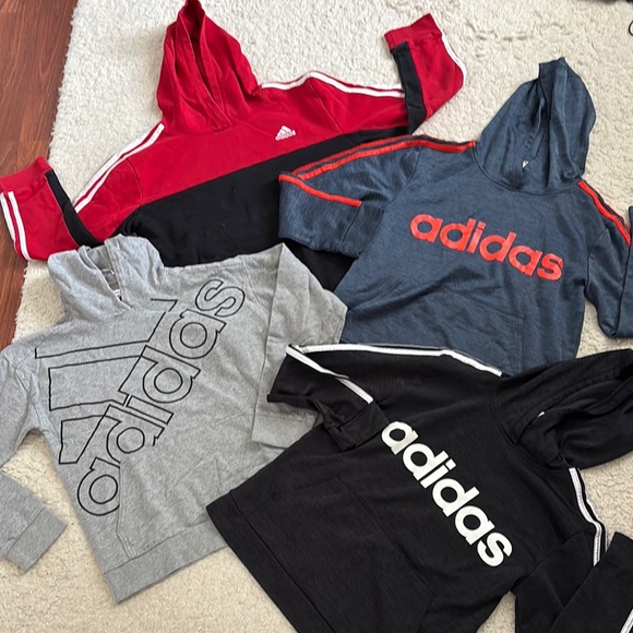 ! Bundle of 4 Boys Adidas Hoodies for Ultimate Comfort - Picture 1 of 9